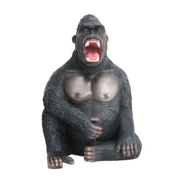Gorilla sitzend  lebensgroß