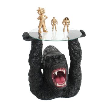 Gorilla Tisch mit Glasplatte lebensgroß