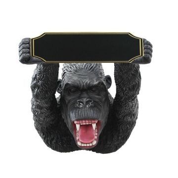 Gorilla mit Angebotstafel lebensgroß