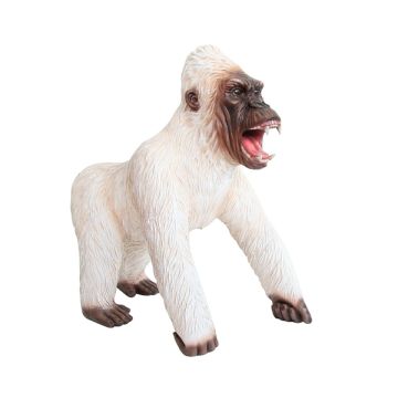 Weißer wütender Gorilla lebensgroß