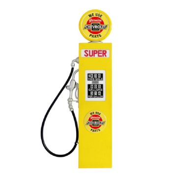 Vintage Tankstelle Gelb als Wanddeko verkleinert