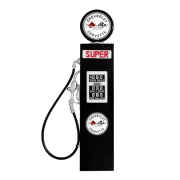 Retro Tankstelle Schwarz als Wanddeko verkleinert