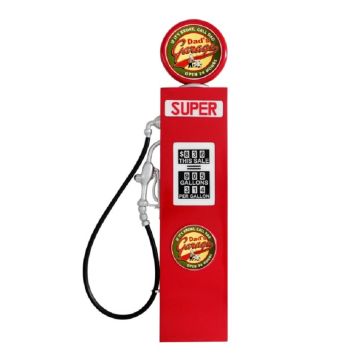 Oldschool Tankstelle Rot als Wanddeko verkleinert