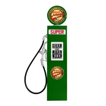 Oldschool Tankstelle Grün als Wanddeko verkleinert