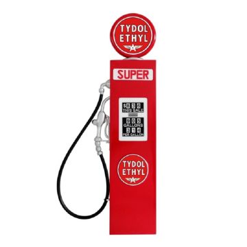 Route 66 Zapfsäule Rot als Wanddeko verkleinert
