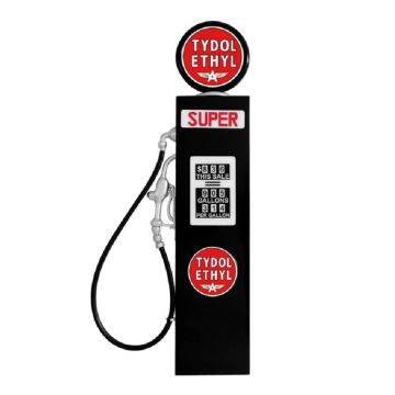 Route 66 Zapfsäule Schwarz als Wanddeko verkleinert