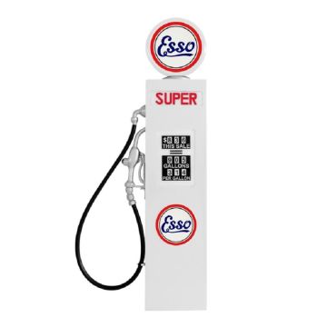 Retro Tankstelle Weiß als Wanddeko verkleinert
