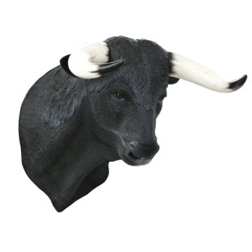 Schwarzer Stierkopf groß lebensgroß