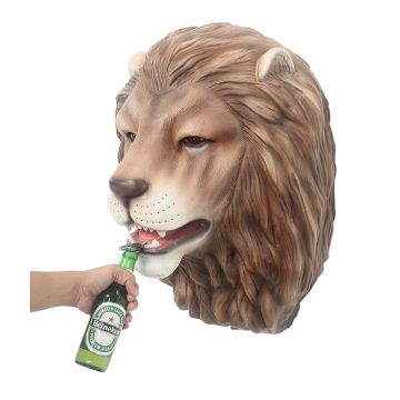 Löwenkopf Flaschenöffner lebensgroß