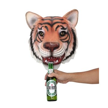 Tigerkopf Flaschenöffner lebensgroß