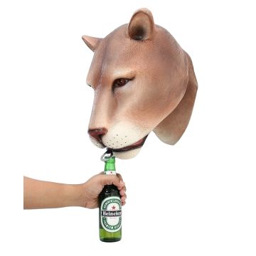 Löwenkopf Flaschenöffner lebensgroß