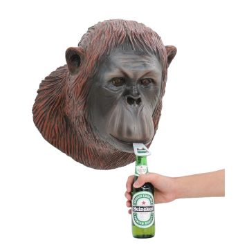 Orangutankopf Flaschenöffner lebensgroß