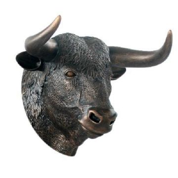 Bronze Stierkopf  lebensgroß