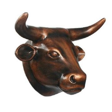 Bronze Kuhkopf  lebensgroß