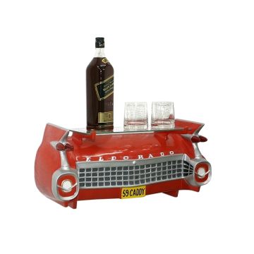 Wandkonsole Daddy Car Rot mit Glasplatte verkleinert