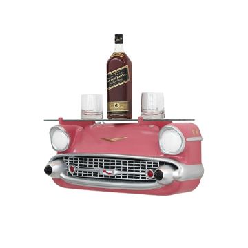 Wandregal Chevy Rosa mit Glasplatte verkleinert