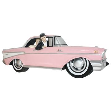 Wanddeko Chevy Rosa mit Elvis und Marilyn verkleinert