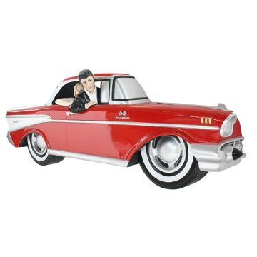 Wanddeko Chevy Rot mit Elvis und Marilyn verkleinert