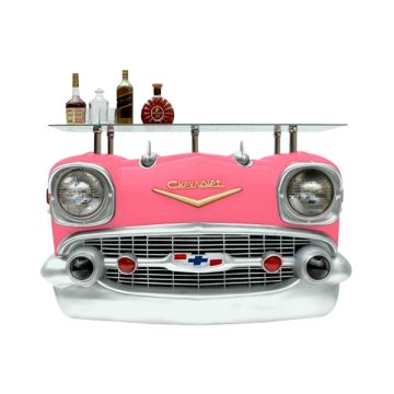 Wandkonsole Chevy Pink mit Glasplatte verkleinert