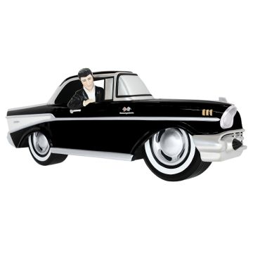 Wanddeko Chevy Schwarz mit Elvis verkleinert