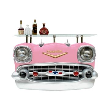 Wandkonsole Chevy Rosa mit Glasplatte verkleinert