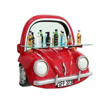 Spiegel VW Rot mit Regal verkleinert