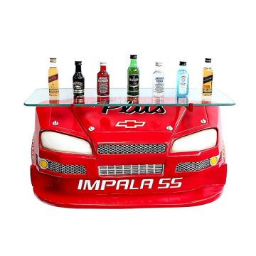 Wandregal Chevy Impala Rot mit Glasplatte verkleinert