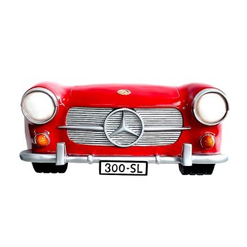 Wanddeko Mercedes Benz Rot  verkleinert