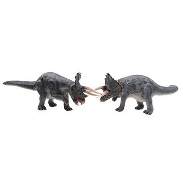 Dinosaurier Triceratops mittel grau 2 Stück lebensgroß