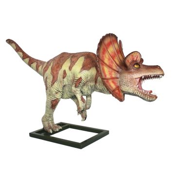 Dinosaurier Dilophosaurus mittel braun lebensgroß