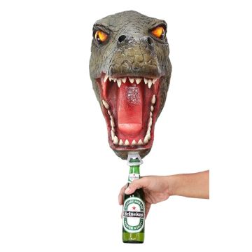 Dinosaurier Tyrannosauruskopf Flaschenöffner lebensgroß