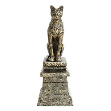 ägyptische Katze Gold auf Säule lebensgroß