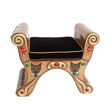 ägyptischer Hocker Gold lebensgroß