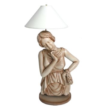 Aphrodite Lampe in Baige lebensgroß
