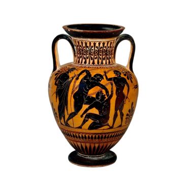 Griechische Vase mit 4 Männern keine Angabe