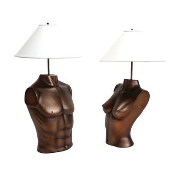 Lampe Oberkörper Weiblich und Männlich lebensgroß