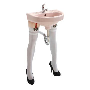 Sexy Frauenbeine Waschbecken lebensgroß