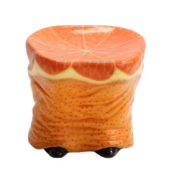 Hocker Hintern mit Orangenmuster lebensgroß