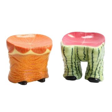 Hocker Hintern mit Obstmuster lebensgroß