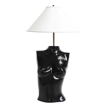 Lampe Oberkörper Weiblich schwarz lebensgroß