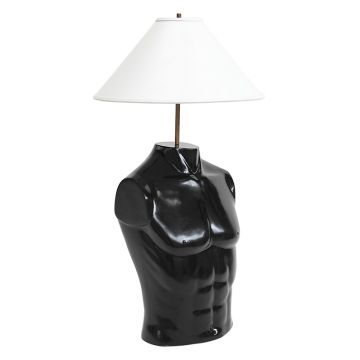 Lampe Oberkörper Männlich schwarz lebensgroß