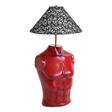 Lampe Oberkörper Weiblich rot lebensgroß