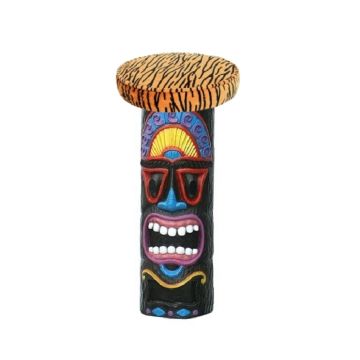 Tiki Maske Barhocker mit Tigerpolster 4 lebensgroß