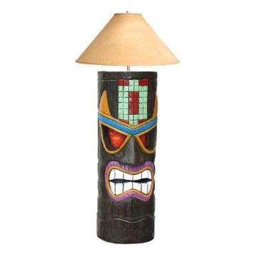 Tiki Masken Lampe 4 lebensgroß