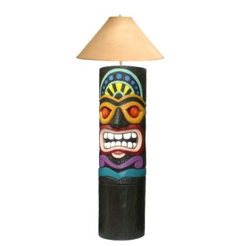 Tiki Masken Lampe 6 lebensgroß