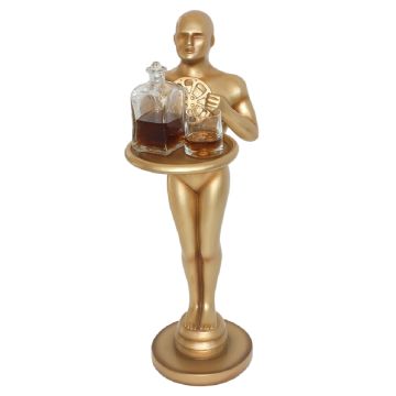Preisfigurfigur mit Tablett Gold verkleinert