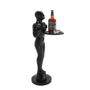 Preisfigurfigur mit Tablett Schwarz verkleinert