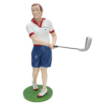 Golfspielerin lebensgroß