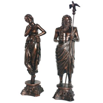 Zeus und Aphrodite Griechische Statuen Bronze lebensgroß