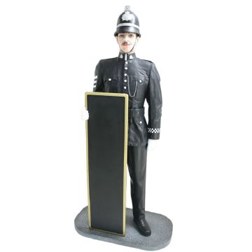 britischer Polizist Angebotstafel lebensgroß